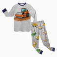 thumbnail image 5 of masbird Little Girls Boys Pajamas Toddler Girls Boys Clothes Cotton 2 Pieces Pjs Kids Jammies Sets Fall Winter Sleepwear for 6-24 Months 2 3 4 5 6 7 8 9 T Children(Grey,3-4 Y), 5 of 5