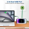 thumbnail image 2 of Zacenei USB Charger Block,2Pack iPhone Charger Cable Cords 6ft&1Pack 2.1A Dual USB Charger Adapter Wall Plug Fast Charging Block Multi Charging Cables 6ft iPhone Charger Set Compatible for iPhone 14, 2 of 8