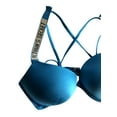thumbnail image 3 of Victoria's Secret Women's Bombshell Add 2 Cups Size Shine Strap Bikini Swim Top Rhinestone Logo Blue Size 34A NWT, 3 of 3