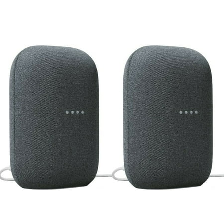 Google Nest Audio Smart Speaker Charcoal Surround Sound (GA01586-US) - (2-Pack)