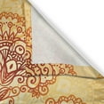 thumbnail image 3 of Ambesonne Ethnic Kitchen Curtains, Oriental Vintage Ornaments, 55"x45", Dark Orange Apricot, 3 of 3