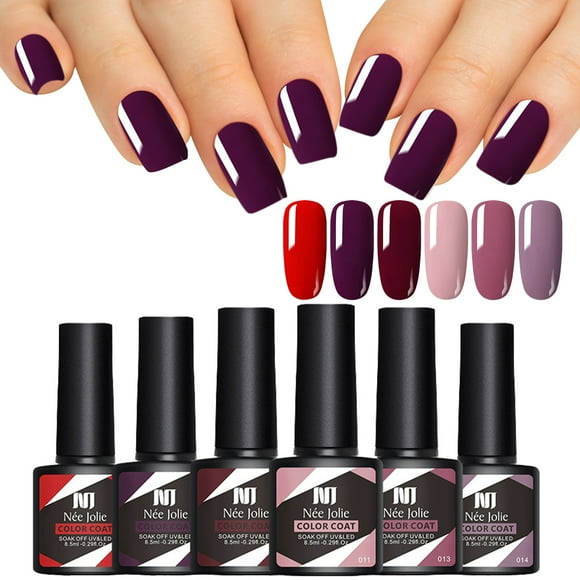 WIFKLSIIPG Gel Nail Varnish Semi Permanent Varnishes Manicure Nail Polish Nail Base Top Coat for Gel Polish 6*8.5ml