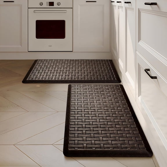 Kitchen Rugs, Cushioned Anti-Fatigue Mats for Floor, Waterproof, Non-Slip Comfort Standing Mat (Brown)