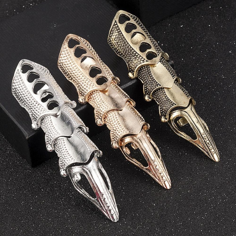 Fashion Retro Gothic Style Exaggerated Long Nail Tail Ring Suitable for Halloween