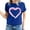 Dark Blue, variant on Fesfesfes Tee Shirts Womens Women's Valentine's Day Love Printed Short Sleeved T-shirt Top Short Sleeved Round Neck Top/Shirt Workout Shirt M(US:6)