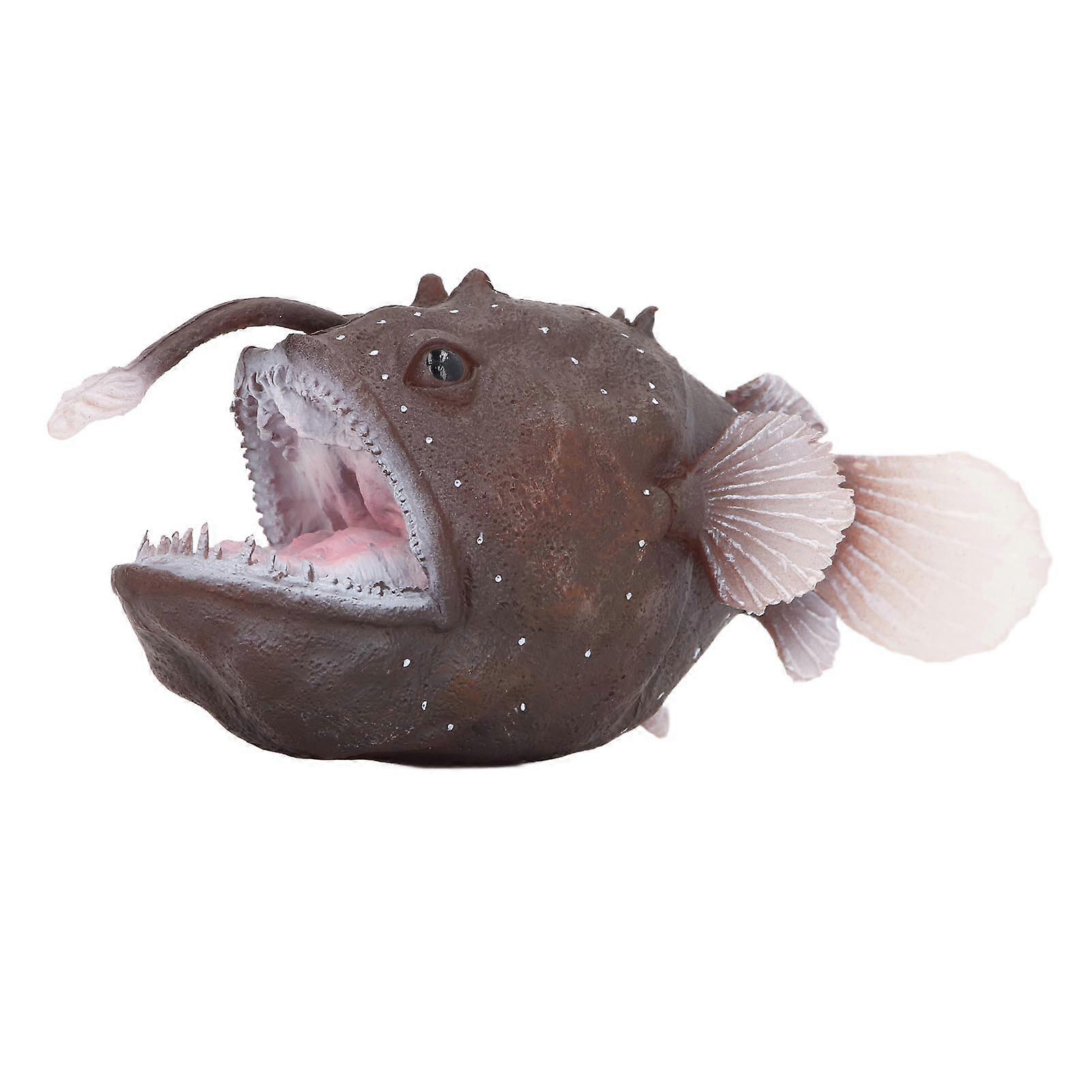 Anglerfish Figure Simulation Marine Animal Toy Plastic Sea Fish Model ...