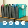 thumbnail image 6 of 6 Pack Plastic Expanding File Folder with Snap Closure, A4 Size Accordion File Pouch, Waterproof Clear Document Envelopes for School Subjects File Organizer, 6 of 11