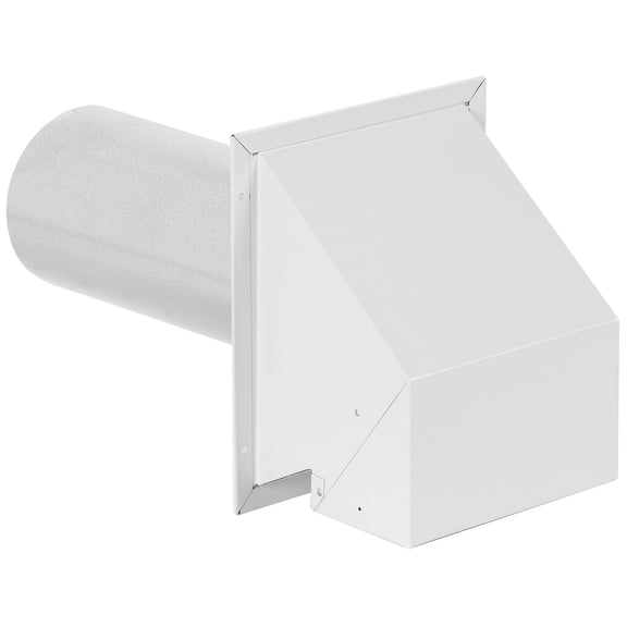 Imperial Manufacturing Group VT0501-B Imperial Manufacturing R2 16.5 in. L x 4 in. Dia. Silver/ White Aluminum Wall Exhaust Hood