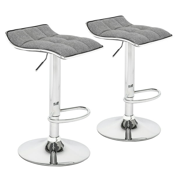 Adjustable Swivel Armless Bar Stools, Bistro Style Counter Height Bar Stools