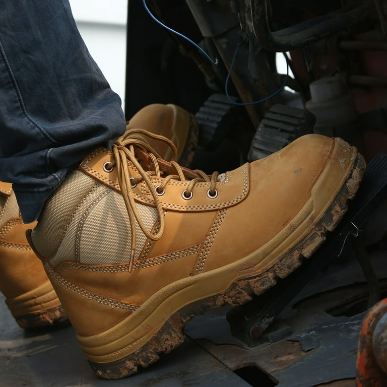 ROCKROOSTER Cortez Men's Steel Toe Work Boots, 6 inch, Wheat ROCKROOSTER Cortez Men's Steel Toe Work Boots, 6 inch, Wheat