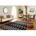 thumbnail image 3 of SAFAVIEH Abstract Torrey Geometric Wool Area Rug, Black/Ivory, 4' x 6', 3 of 12