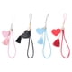 thumbnail image 1 of colgantes de borlas de corazón de cuero duraderos para hacer tú mismo en fundas de teléfono móvil., 1 of 8