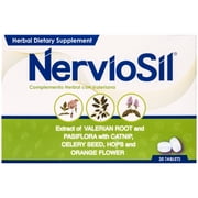Nerviosil Calming Herbal Dietary Supplement with Valerian Root, Multi Symptom Relief, 30 Ct