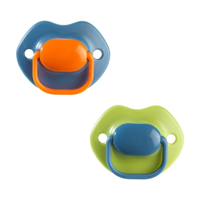 Tommee Tippee FunBrights Pacifiers, Symmetrical Design, BPA-Free Silicone Baglet, Includes Sterilizer Box, 18-36m, 2-Count