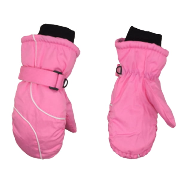 Naiovety 1 par de manoplas para niños, impermeables, para invierno, Unisex, cálido, estilo Simple, regalos para niños, herramientas de protección, Suministros térmicos rosado 1 Naiovety HA059223-04B