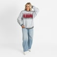 thumbnail image 3 of Women's Gameday Couture Gray Alabama Crimson Tide Oversized Showdown Ringer Stripe Sweatshirt, 3 of 6