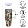 thumbnail image 3 of 30oz Xmas Tumbler with Lid and Straw, Stainless Steel Cup with Handle Red Bowknot Travel Mug, Holiday Presents, 3 of 5