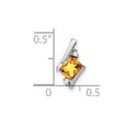 thumbnail image 2 of 1/2 Carat (Ctw) Solitaire Citrine Pendant Necklace in 10K White Gold with Chain for Women, 2 of 4