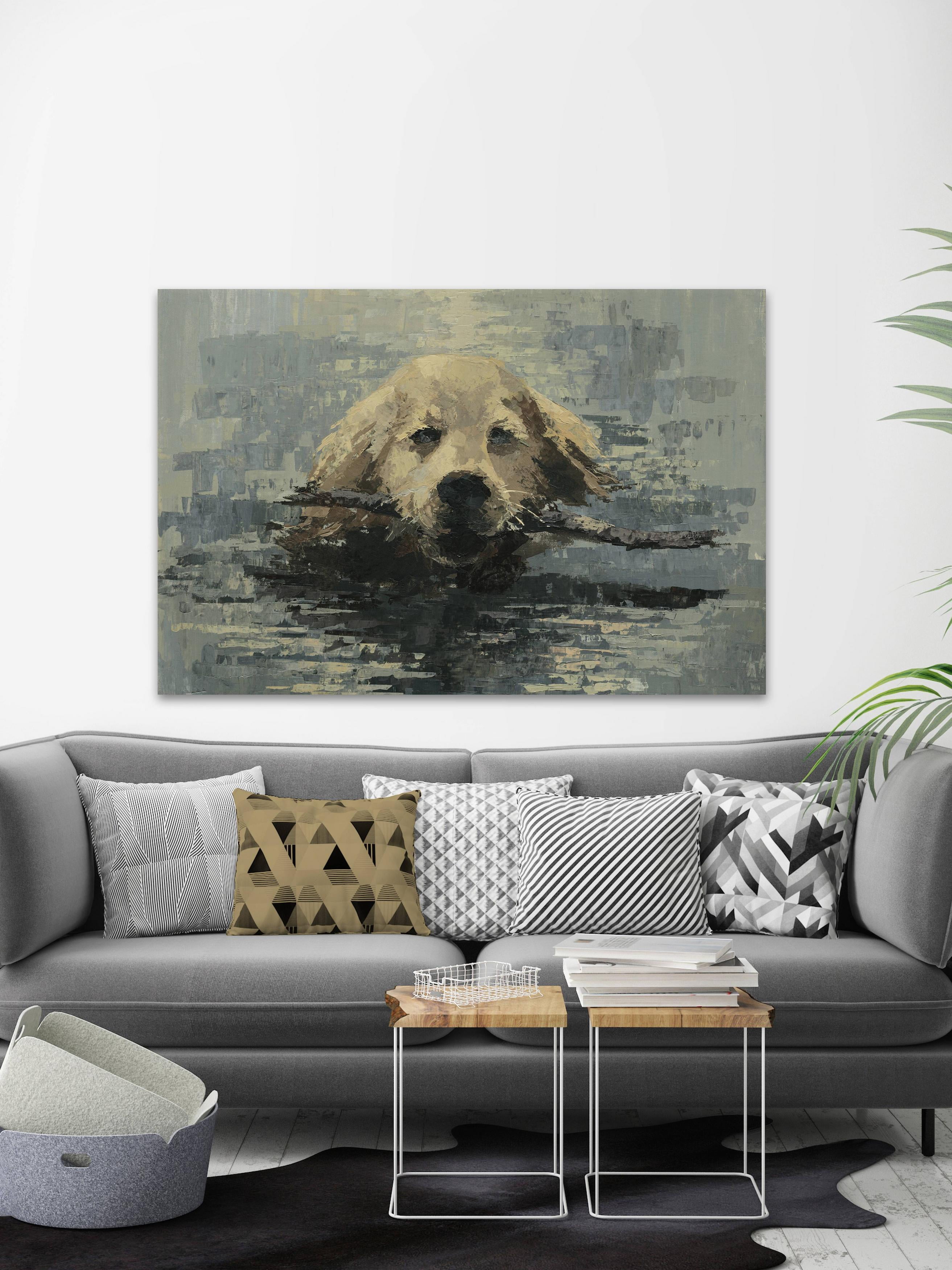 Marmont Hill Obedient Dog Canvas Wall Art