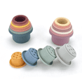 thumbnail image 2 of Baby Silicone Hourglass Stacking Cup, Montessori Educational Toy, Intelligence Gift Toys Stacking Ring Tower Toy For Infant Bath Play, 2 of 4