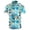 A-Light Blue, variant on Luwomo Men's Shirt Stretch Business Short Sleeve Lapel Floral Print Button Clothing