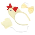 thumbnail image 4 of KAKOWELY juego de disfraz de gallo, diadema de pollo 3D, pajarita y cola para niños, accesorios de disfraz de animal para fiesta de Pascua, 4 of 5