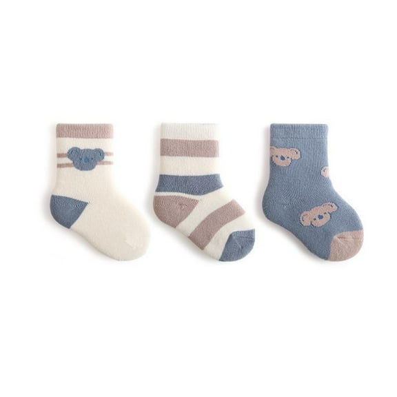 Dyfzdhu Children Autumn And Winter New Pattern Fashion Cute Cartoon Blue Koala Comfortable Thickened Thermal Socks