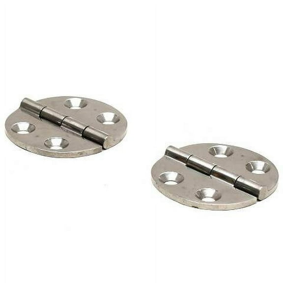 Chaparral Boat Round Hinges 66240-1 | 8 Gauge 2 5/8 Inch Stainless Steel (Pair)