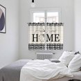 thumbnail image 4 of Farmhouse Home Kitchen Curtains 72 Inch Length, Black Plaid Vintage Wood Grain Butterfly Grommet Top Bedroom Living Room Curtains, Light Filtering Cafe Curtain Drapes 2 Panels Set 104''x72'', 4 of 9