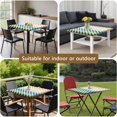 thumbnail image 5 of Colorful Gradient Checkerboard Checkered Pattern Square Fitted Tablecloth with Elastic Edge,Square Table Cover,Washable Elastic Table Cover for Home Kitchen Party Decor 34"x34", 5 of 6