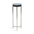 thumbnail image 5 of Kate and Laurel Aguilar Modern Drink Table, 9 x 9 x 23, Blue Glass and Silver, Unique Round Glass Mini Table for Use as Bathroom Accent Table or Coastal Martini Table, 5 of 9