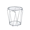 thumbnail image 4 of Gables 1-Shelf Metal Round End Table, Chrome and Clear, 4 of 7