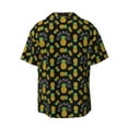 thumbnail image 2 of Vsdgher Pineapple Print Men's Wrinkle Free Untucked Cuban Shirt Business Casual Button Down Shirts Short Sleeve Shirt, 2 of 7