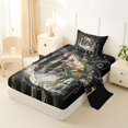 thumbnail image 2 of jejeloiu Camo Bass Fishing Twin Sheets,American Flag Inspired Bedding For Boys,Black Green,3 Pieces,1 Fitted Sheet and 1 Pillowcase, 2 of 6