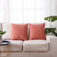 thumbnail image 2 of Fundas de almohada HPUK de lino, 45 x 45 cm, 2 unidades, color coral, 2 of 8