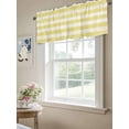 thumbnail image 6 of Valances for Windows Yellow Linen Stripes Rod Pocket Cafe Window Treatments Valance Curtains for Kitchen Bathroom Laundry Basement Windows 42"x12", 6 of 9