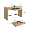 thumbnail image 6 of SICOTAS 47.4 inch Computer Desk with Drawer, Wood Writing Desk, Small Study Table for Home Office in Light Oak, 6 of 9