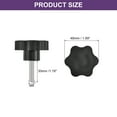 thumbnail image 2 of Uxcell 3Pcs Star Knobs, M8x30mm Plastic Hex Shaped Clamping Handle Screw Knobs, Hand Tightening Star Screw Knob, 2 of 6