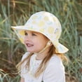 thumbnail image 3 of JAN & JUL Baby Girl Sun-Hat with Chin-strap and Break-Away Safety Clip (S: 0-6 months, Lemon Fresh), 3 of 5