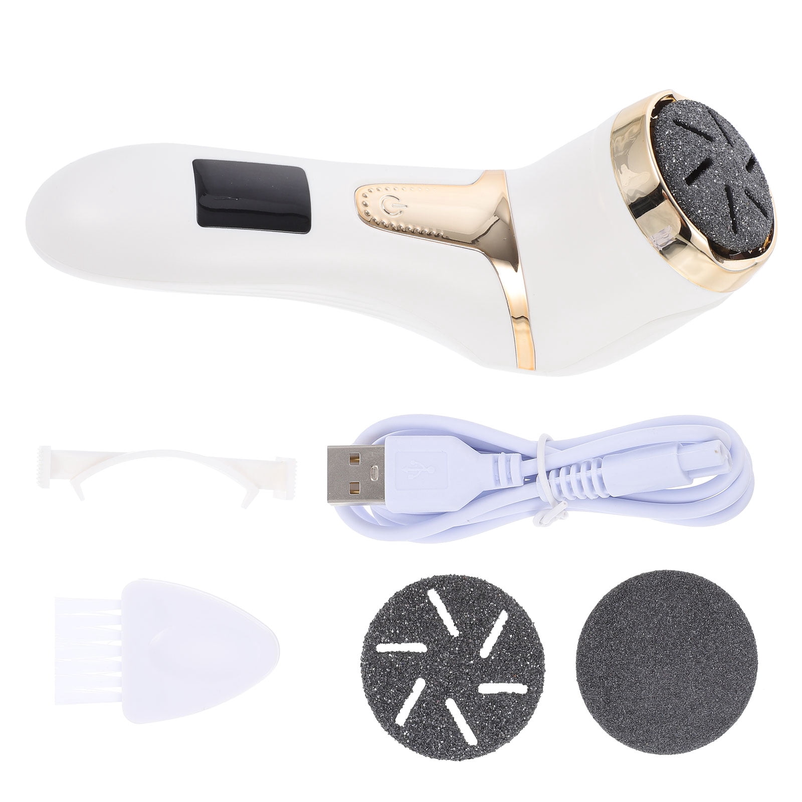 LEORX 1Pack Electric Foot File Pedicure Callus Remover with 3W Power USB Charging for Professional Use