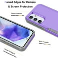 thumbnail image 4 of Njjex for Samsung Galaxy A35 5G 6.6" Phone Case,360 Full Body Shockproof Heavy Duty Protection With Tempered Glass Screen Protector Case Cover for Galaxy A35 5G (Purple), 4 of 6