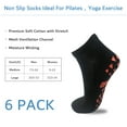 thumbnail image 4 of Novayard 6 Pairs Non Slip Socks Grip Hospital Yoga Pilates Socks Sticky Grippers for Men Women, 4 of 7