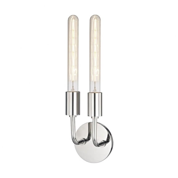 -Two Light Wall Sconce in Style-4.75 inches Wide By 16.5 inches High-Polished Nickel Finish Bailey Street Home 735-Bel-2692748