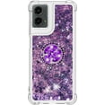 thumbnail image 3 of Slim Fit Case for Moto G 5G 2024,Case for Moto G Play 5G 2024,Soft TPU Glitter Liquid Quicksand Effect Silicone Ring Kickstand Cover for Moto G 5G 2024/G Play 5G 2024,WTZH Purple, 3 of 14