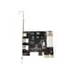 thumbnail image 3 of Tarjeta adaptadora Irfora Tarjeta adaptadora PCI-E a 1394 PCI-E x1 a 3 puertos DV Tarjeta de captura de video de alta definición con 2 * 1394A 6Pin 1 * 1394A 4Pin puertos Irfora Tarjeta adaptadora, 3 of 7