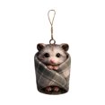 thumbnail image 2 of Christmas Hanging Ornament, Cozy Blanket Wrapped Acrylic Christmas Tree Ornament, Festive Plaid Wrapped Holiday Hanging Decor for Christmas Tree Wall Bedroom Home Party Decoration, 2 of 6