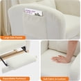thumbnail image 4 of Nursery Rocking Chair, Boucle Glider Chair Nursery Chair  Teddy Upholstered Glider Rocker with Side Pocket & Footrest, Rocking Accent Armchair High Back Nursing Chair with Wood Legs, Teddy Nursing Gli, 4 of 7