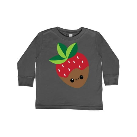 

Inktastic Kawaii Chocolate Strawberry Gift Toddler Boy or Toddler Girl Long Sleeve T-Shirt