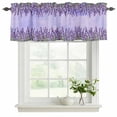 thumbnail image 2 of Purple Lavender Valances for Windows, Decorative Rod Pocket Window Valance Curtains, Spring Watercolor Wild Flowers Plant Short Curtain Drapes for Kitchen/Living Room, 2 Panels, 54" W x 18" L, 2 of 8