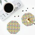 thumbnail image 5 of Lsque colorful easter eggs Pattern 4" Drink Coasters Set of 6, Leather Absorbent Coasters, Table Coaster Set Decorative Coffee Cup Coasters Housewarming Gift,Octagon, 5 of 7